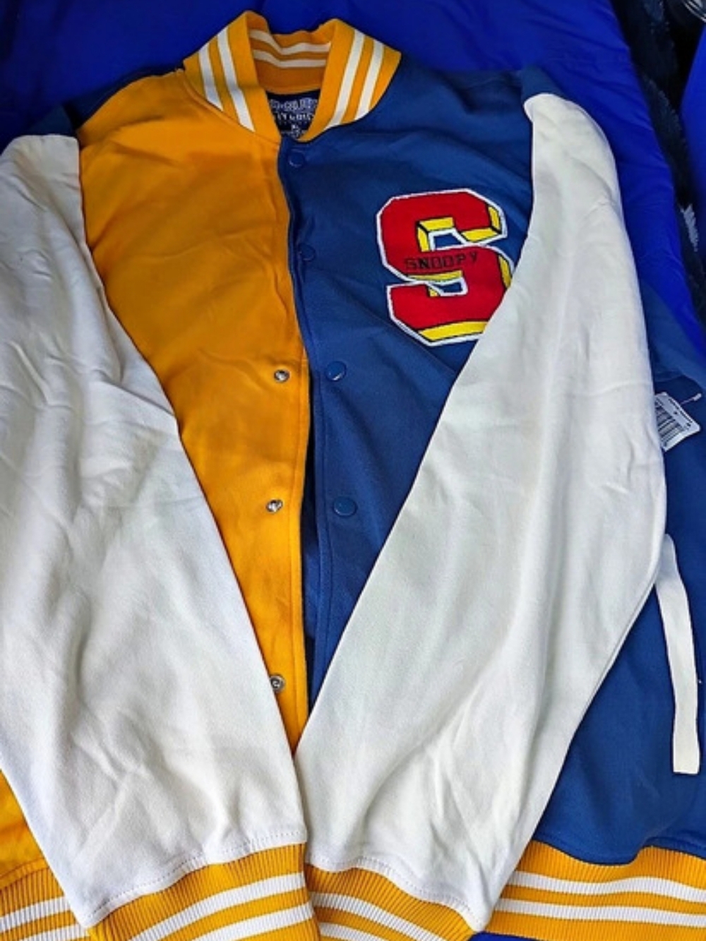 Hybrid Apparel Peanuts Snoopy Varsity Jacket Men's XL